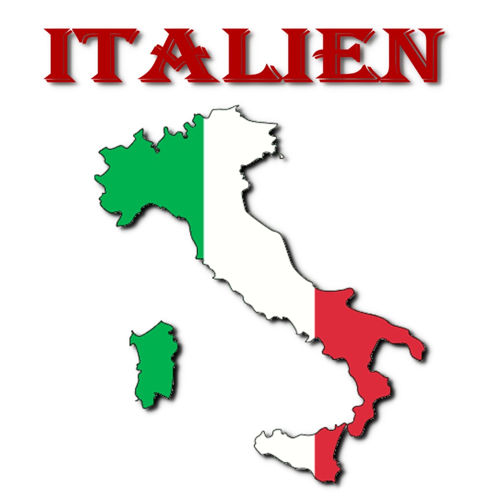 Italien mit Text